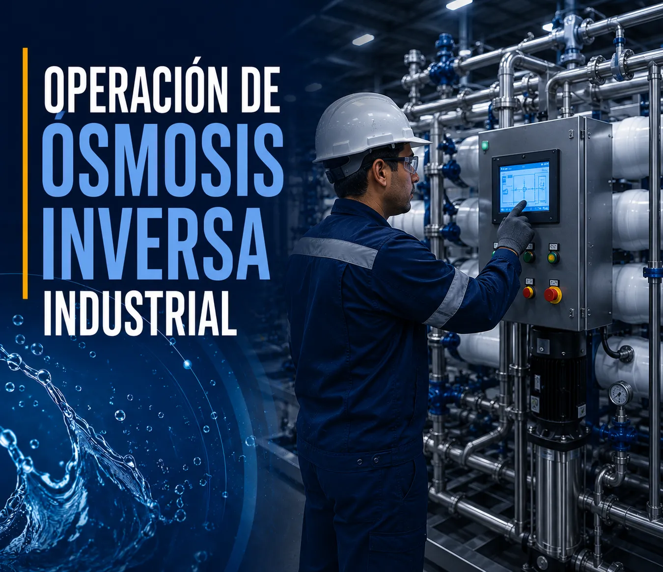 Operación de ósmosis inversa industrial