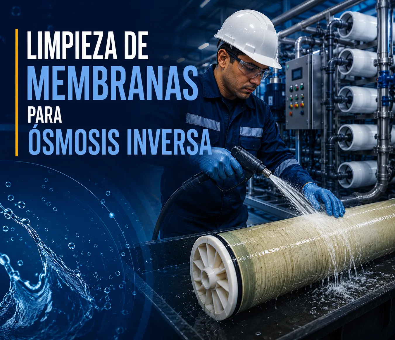 Limpieza de membranas para ósmosis inversa industrial