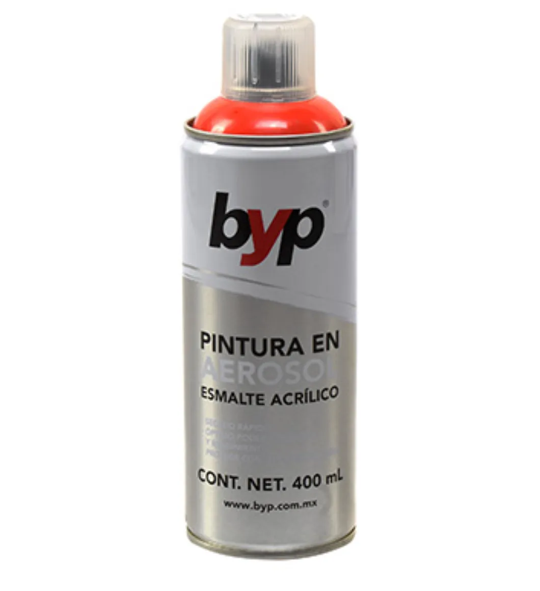 Pintura en aerosol BYP Súper rojo bermellón de 400 ml