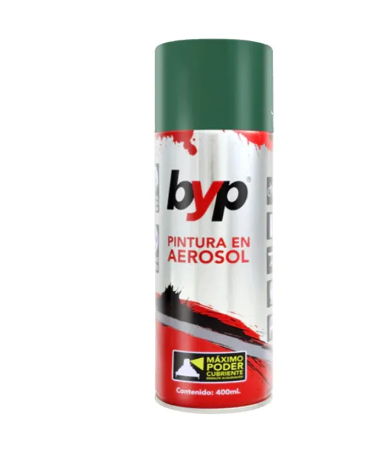 Pintura en aerosol BYP Súper verde oscuro de 400 ml