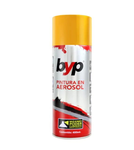 Pintura en aerosol BYP Súper amarillo de 400 ml