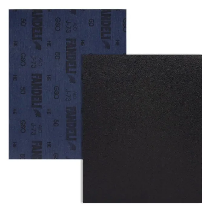 Lija para metal Fandeli J73 gruesa, paquete con 25 hojas