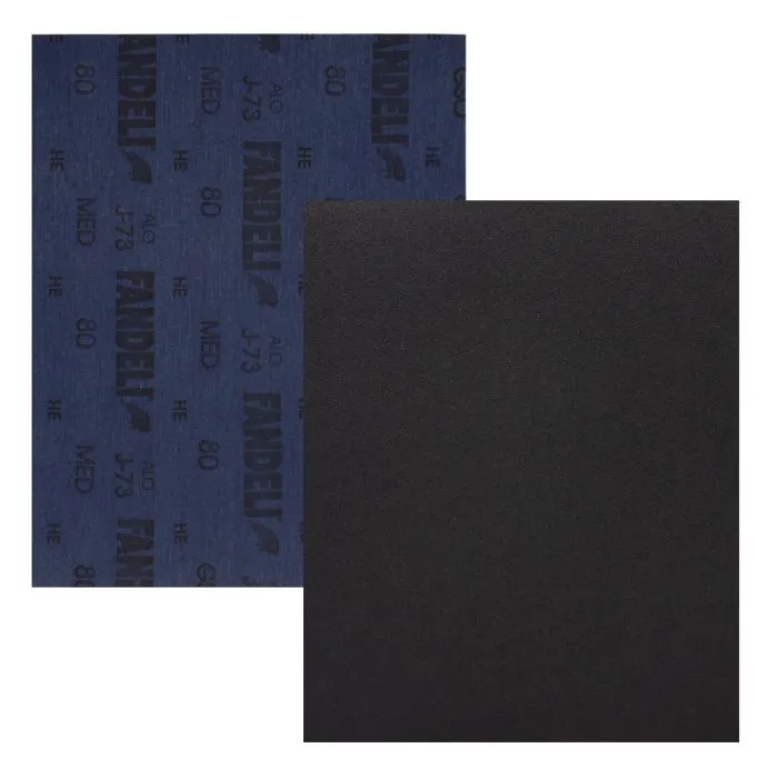 Lija para metal Fandeli J73 mediana, paquete con 50 hojas