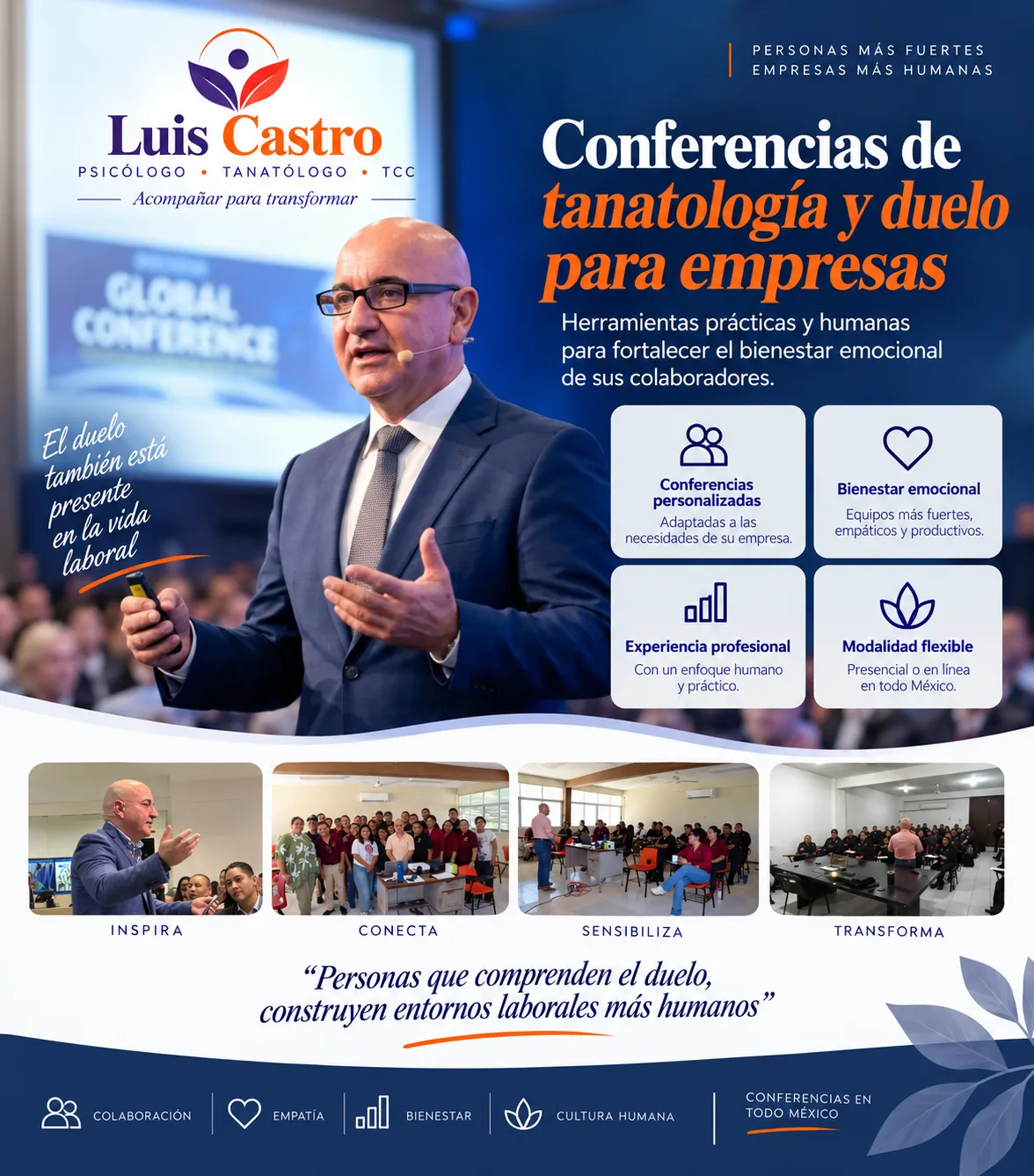 Conferencias de tanatología y duelo para empresas