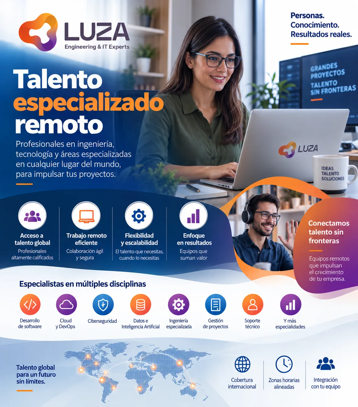 Talento especializado remoto con LUZA Group