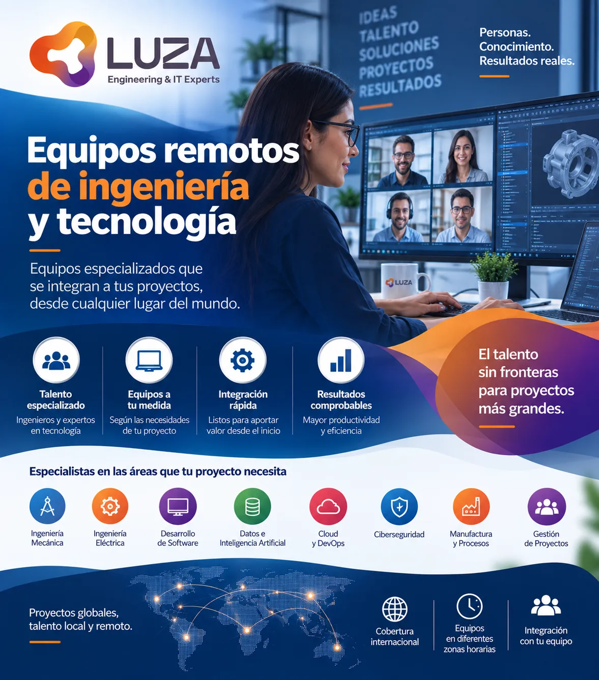 Equipos remotos de ingeniería y tecnología con LUZA Group