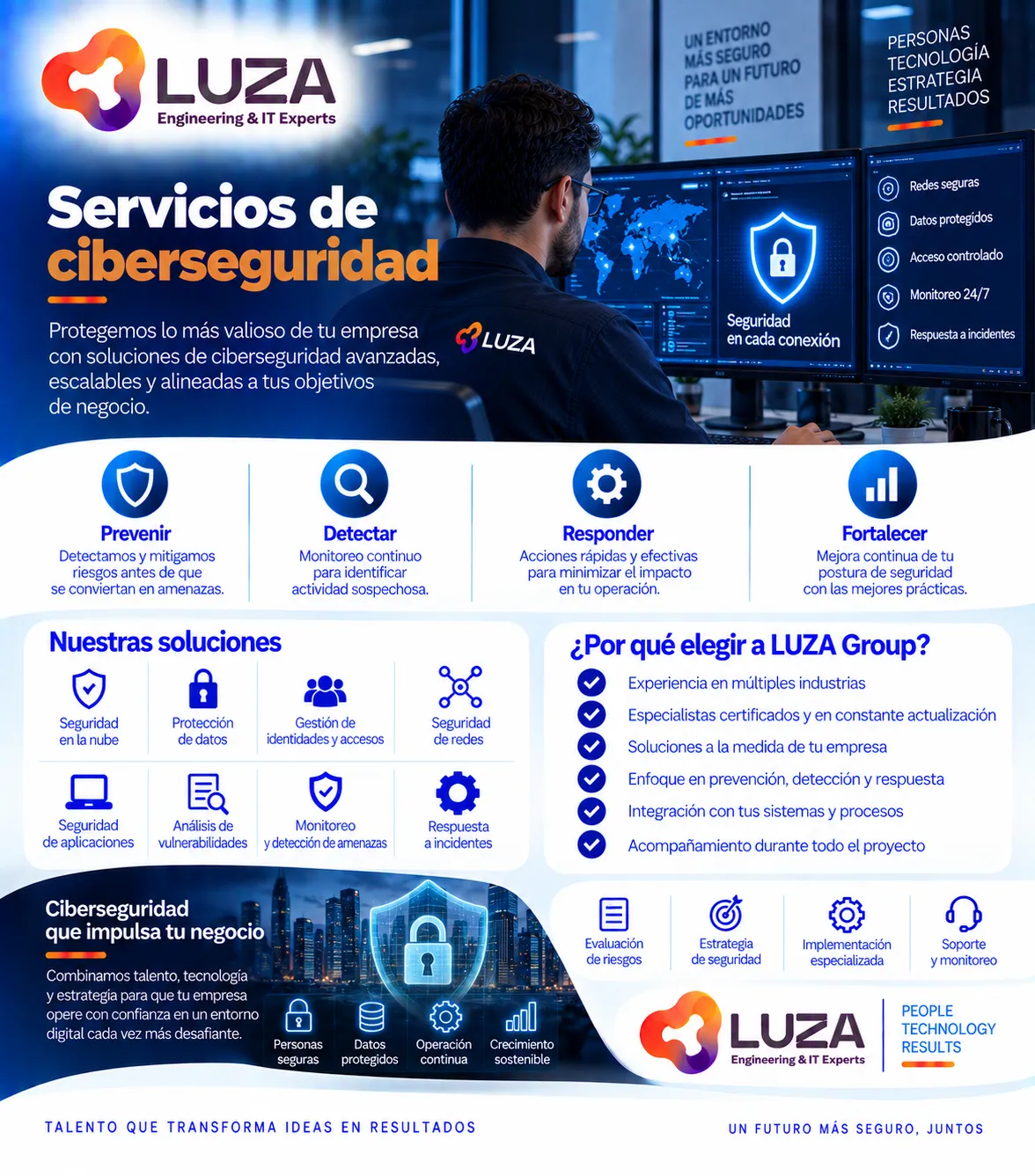 Servicios de ciberseguridad con LUZA Group