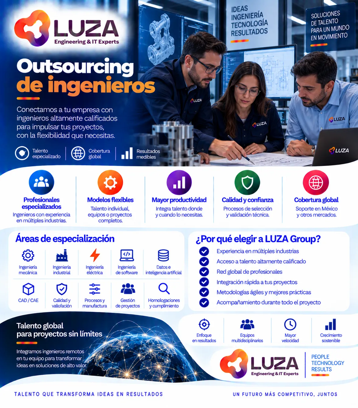 Outsourcing de ingenieros especializados con LUZA Group