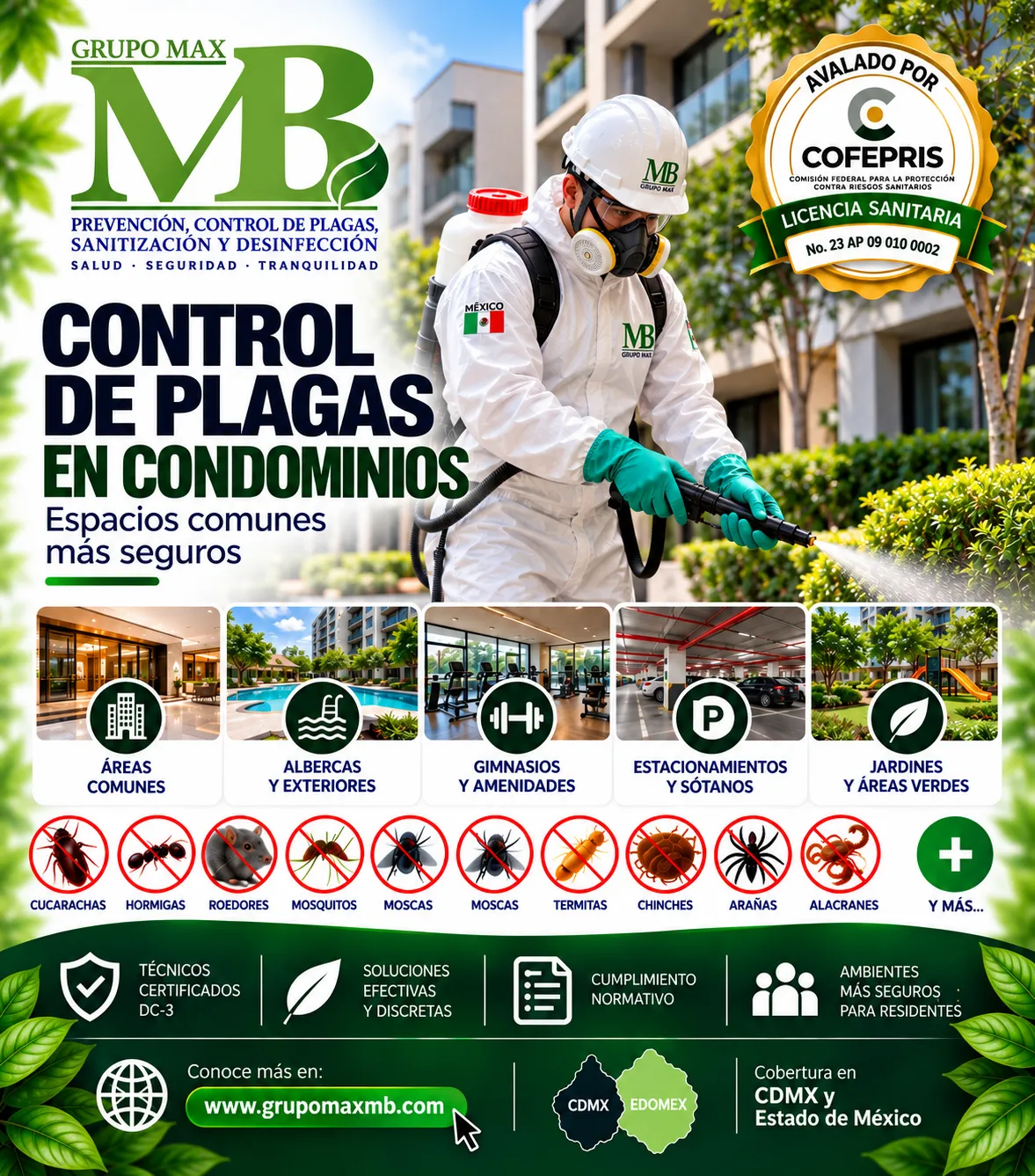 Control de Plagas para Restaurantes por GRUPO MAX MB