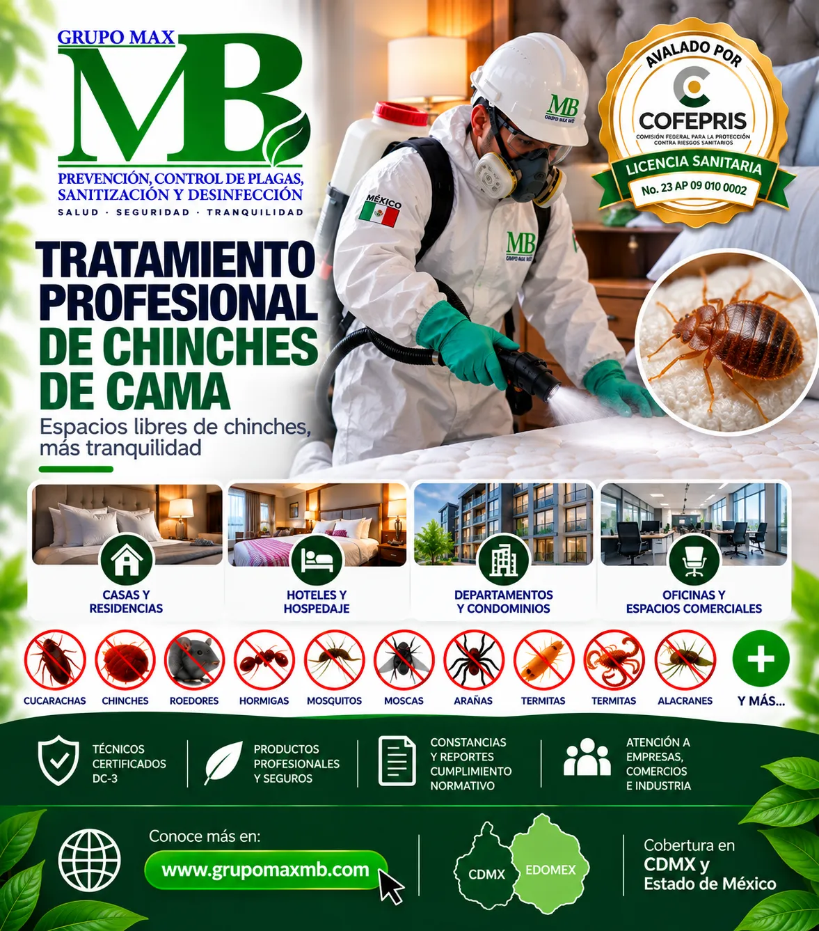 Control de Plagas para Establecimientos de Alimentos