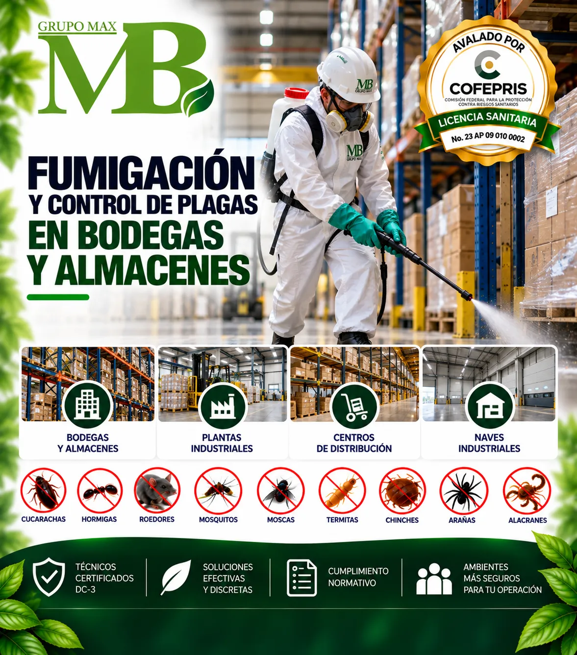 Fumigación y Control de Plagas en Bodegas y Almacenes
