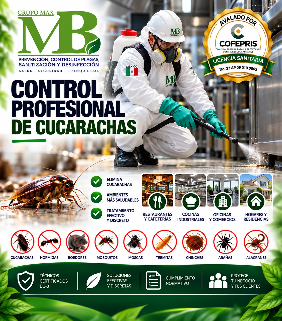 Control Profesional de Cucarachas