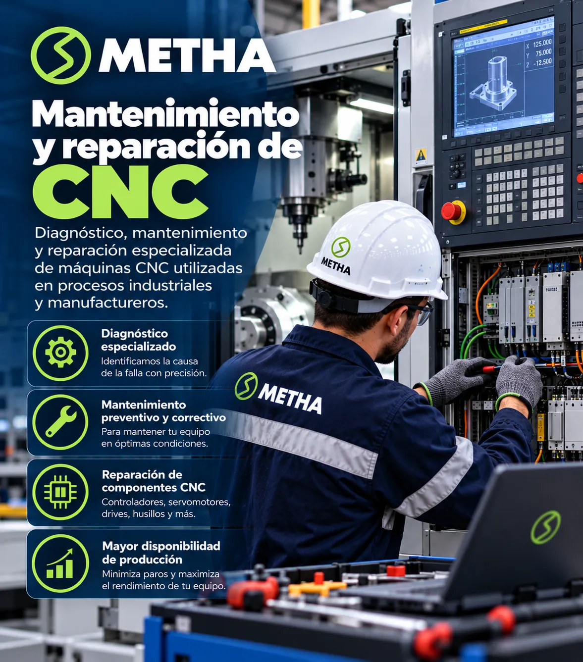Mantenimiento y reparación de CNC METHA GROUP