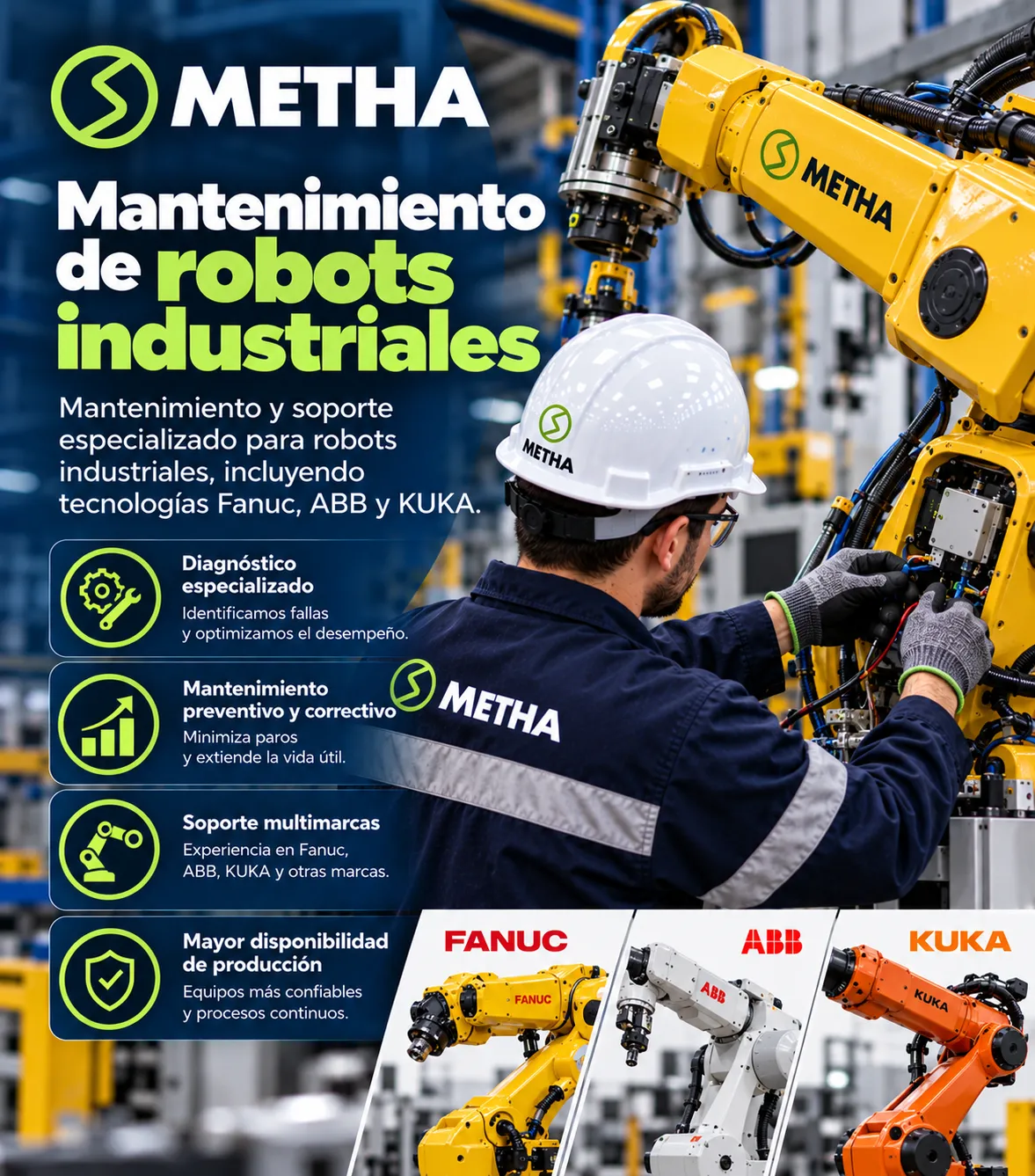 Mantenimiento de robots industriales METHA GROUP
