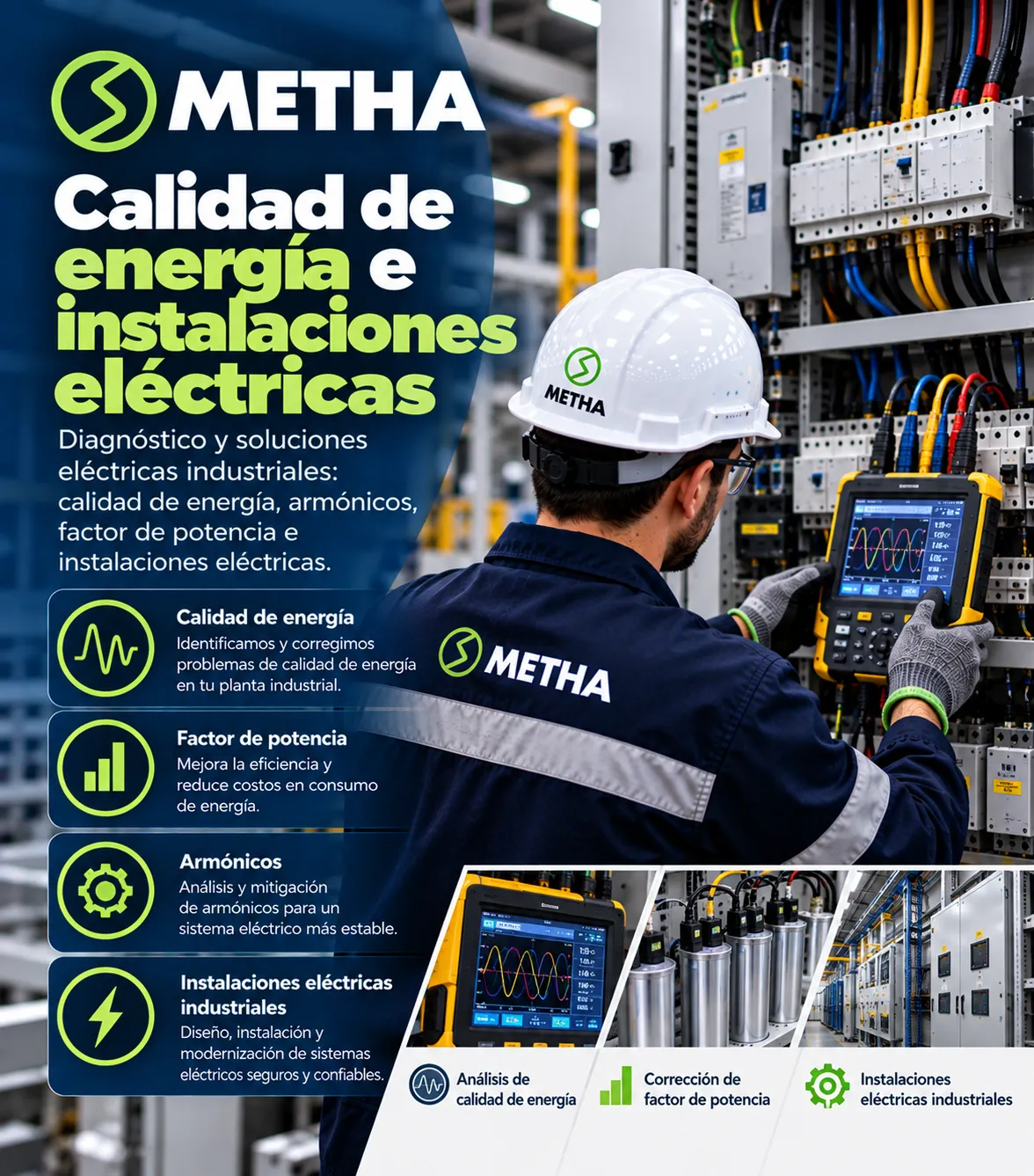 Calidad de energía e instalaciones eléctricas METHA GROUP