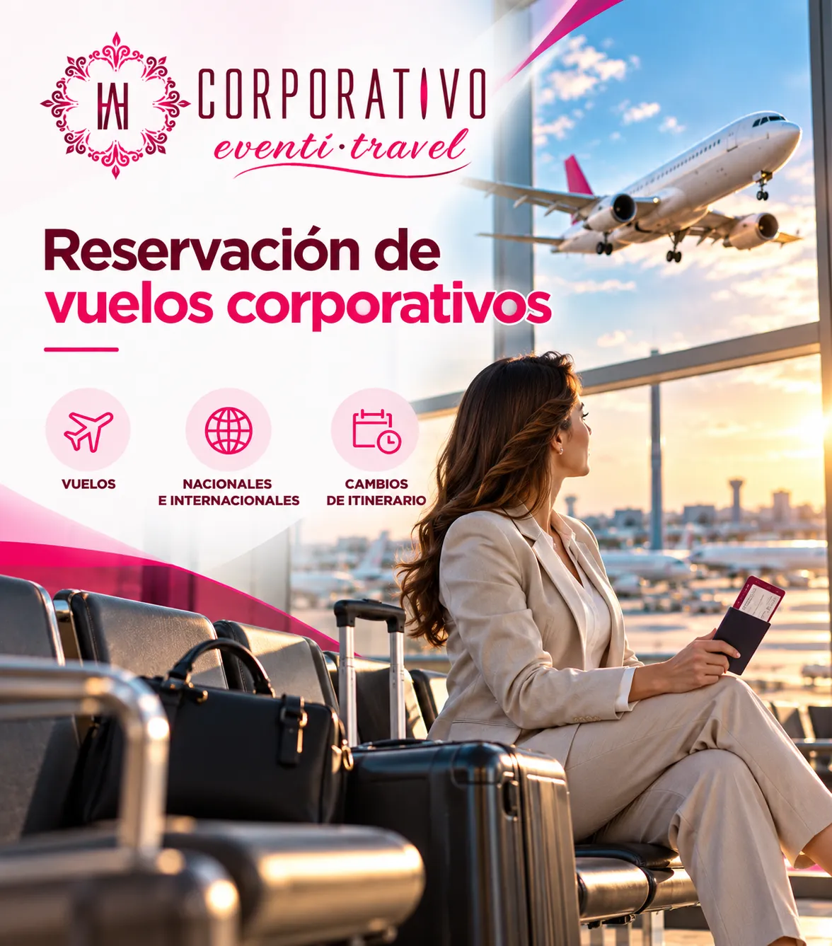 Reservación de vuelos corporativos para empresas
