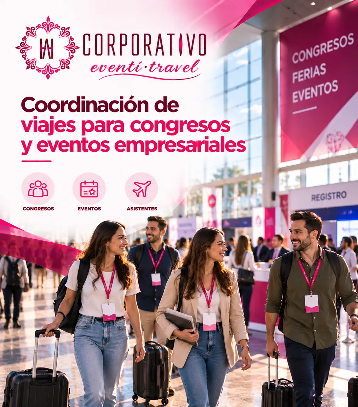 Coordinación de viajes para congresos y eventos empresariales