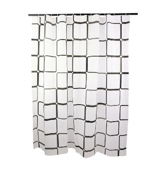 Cortina de baño moderna Modelo TAHIR Impermeable vista frontal 