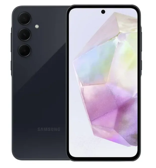 Samsung Galaxy A35 5G 8+256GB Dual SIM Negro vista frontal y posterior