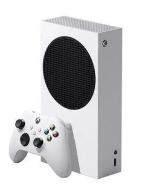 Consola Xbox Series512GB Blanco vista frontal de la consola y el control