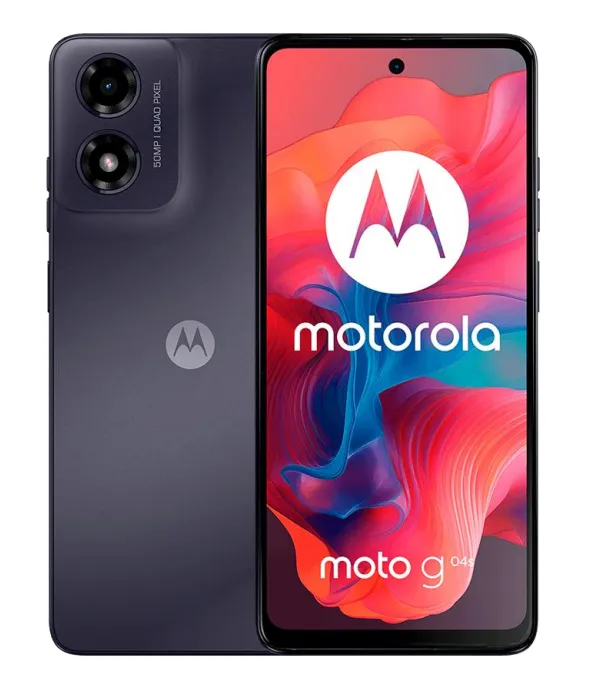 MOTOROLA XT2421-7 G04s 4+64GB Negro RP LATIN vista frontal y posterior