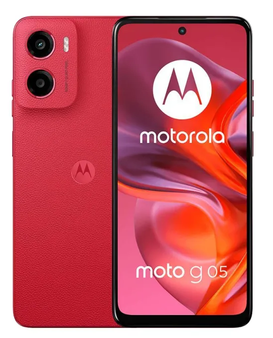 Motorola XT2523-2 G05 4+128GB Rojo LATIN vista frontal y posterior