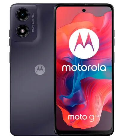 MOTOROLA  G04s 4+256GB Negro MX vista frontal y posterior