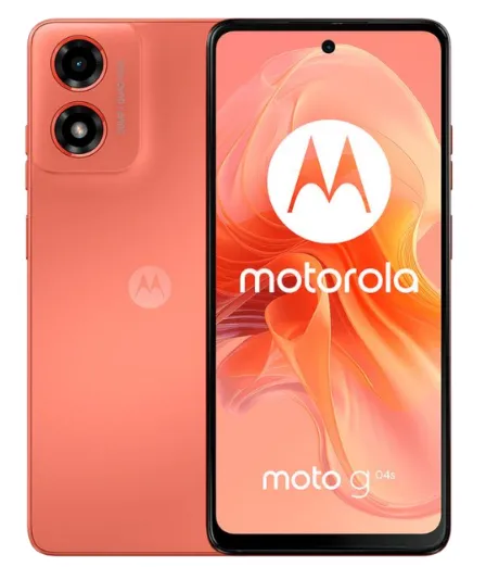 Compra Motorola G04s 64GB Naranja MX vista frontal y posterior