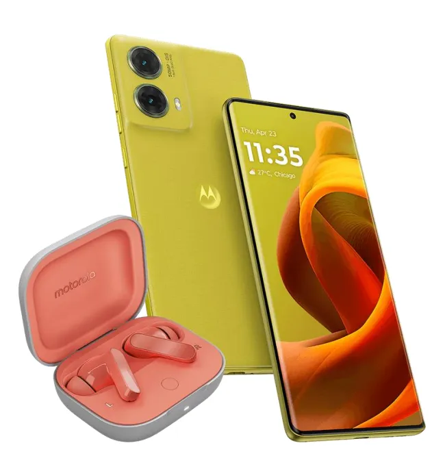 Motorola G85 5G 256GB Verde MX vista frontal y posterior