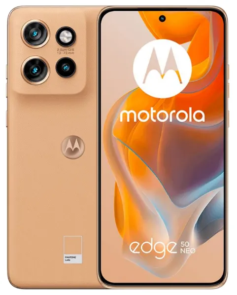 Motorola EDGE 50 NEO 8+256GB color Moka vista fronal y posterior