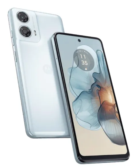 MOTOROLA G24 POWER 4+256GB COLOR CELESTE GLACIAR vista frontal y posterior