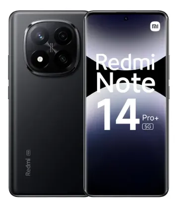 Xiaomi Redmi Note 14 Pro+ 5G 8+256GB Negro MX vista frontal y posterior