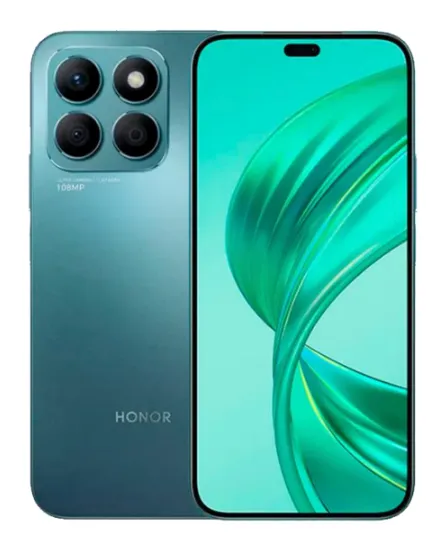HONOR X8B 8+512GB Cyan Lake Latin vista frontal y posterior