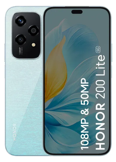 HONOR 200 Lite 8+256GB Blue vista frontal y posterior