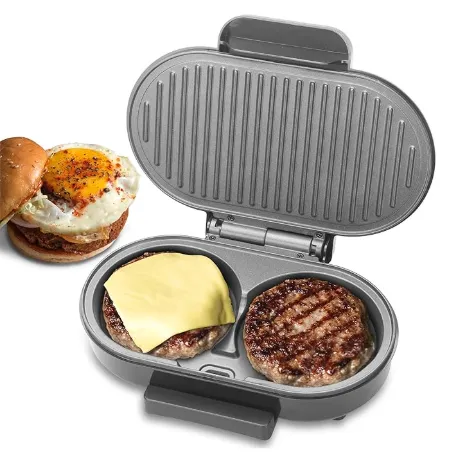 Parrilla Eléctrica FineMade Mini Asador Doble - Ideal para Hogares y Negocios