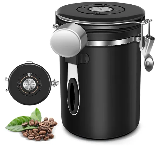 Bote Hermético Teza para Café en Acero Inoxidable – Ideal para Almacenamiento y Organización